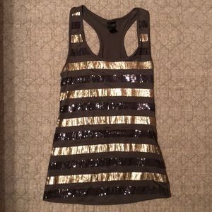 Sequin, striped tank